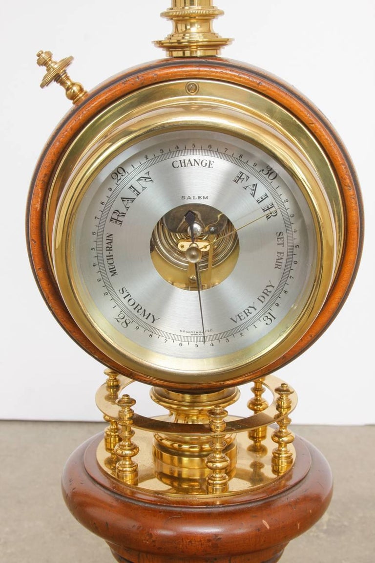 Nautical Style Clock Barometer Table Lamp by Stiffel at 1stDibs