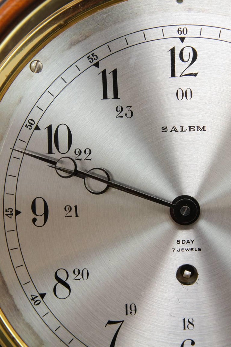 Nautical Style Clock Barometer Table Lamp by Stiffel at 1stDibs