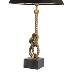 Nautical Table Lamp in Vintage Brass Finish
