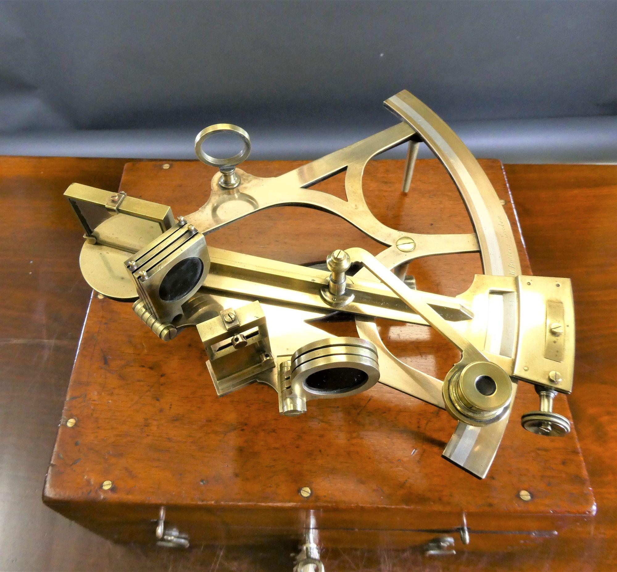 Nautical Vernier Sextant, G.W.Butters, London In Good Condition For Sale In Norwich, GB
