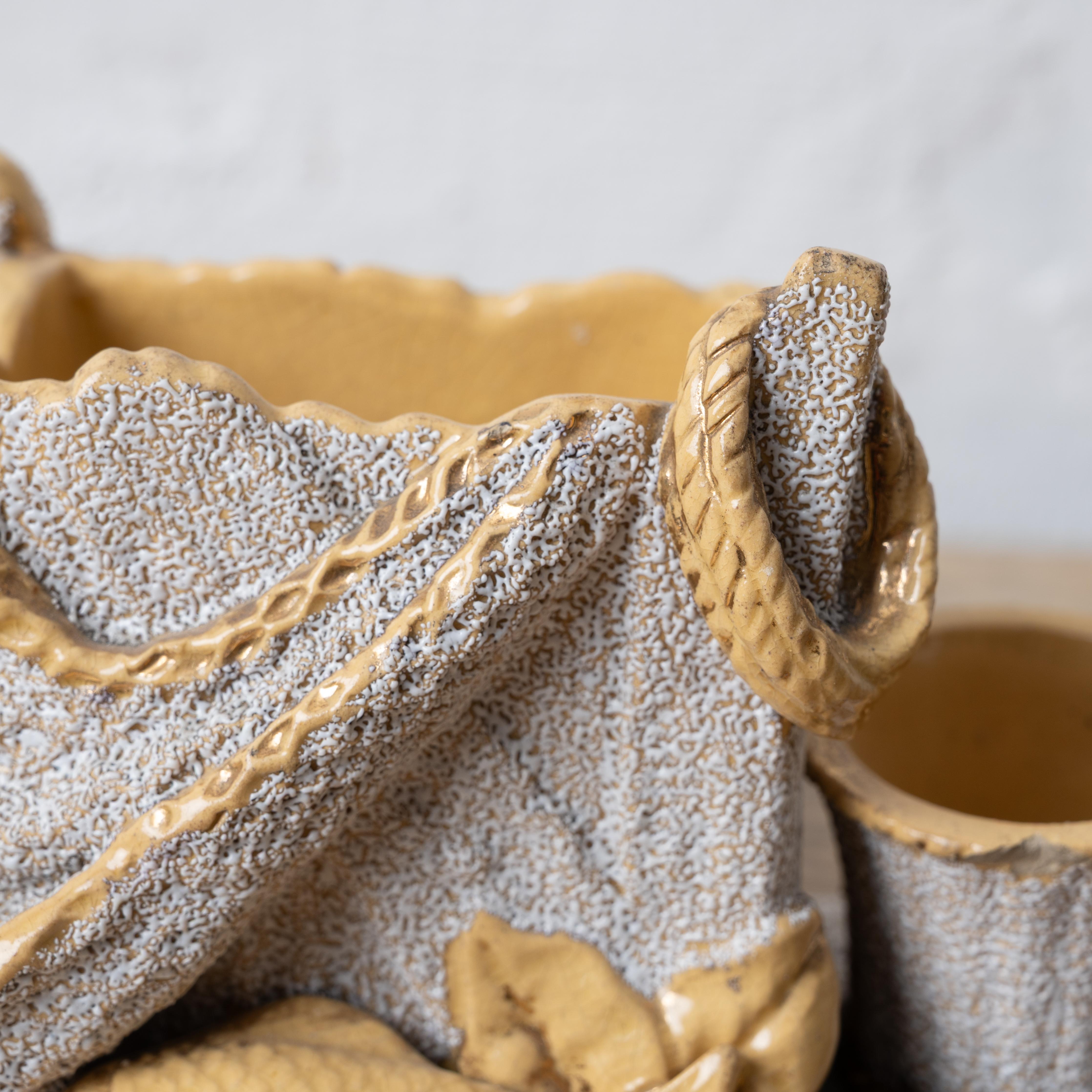 Nautical Yellowware Smoking Stand, Alemania, Siglo XIX en venta 1