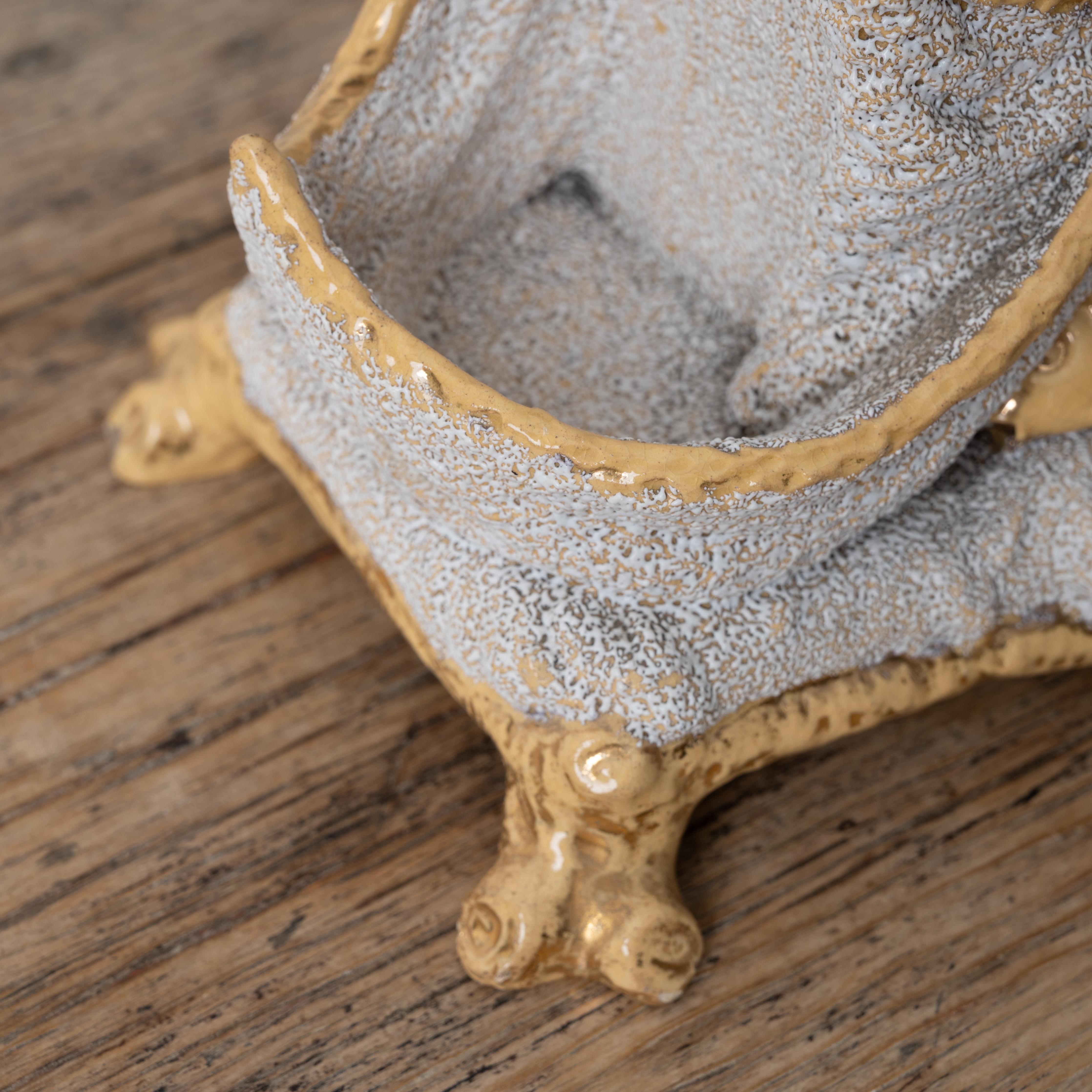 Nautical Yellowware Smoking Stand, Alemania, Siglo XIX en venta 2