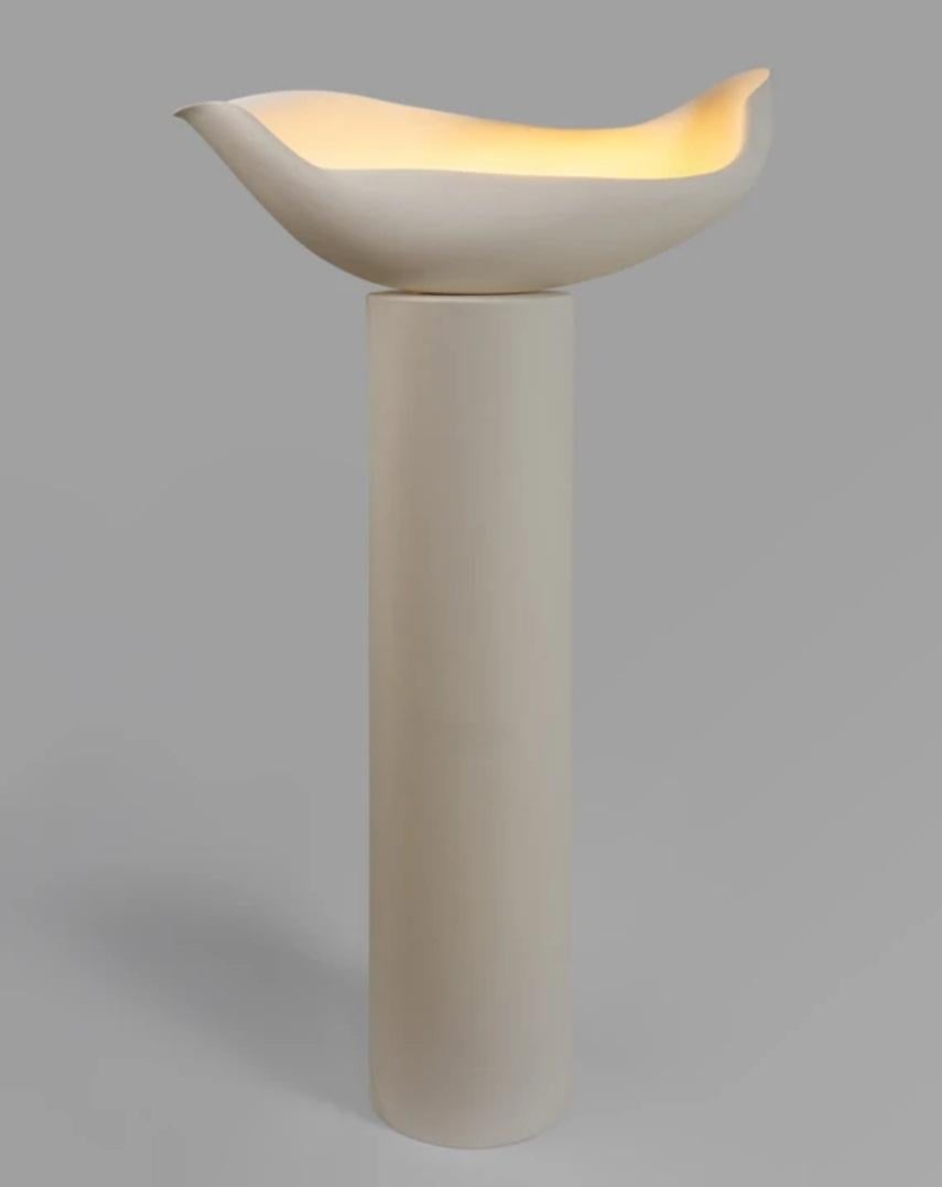 Muscheln Organische Off-White Minimalistische Keramische Stehlampe von Elsa Foulon im Angebot 13