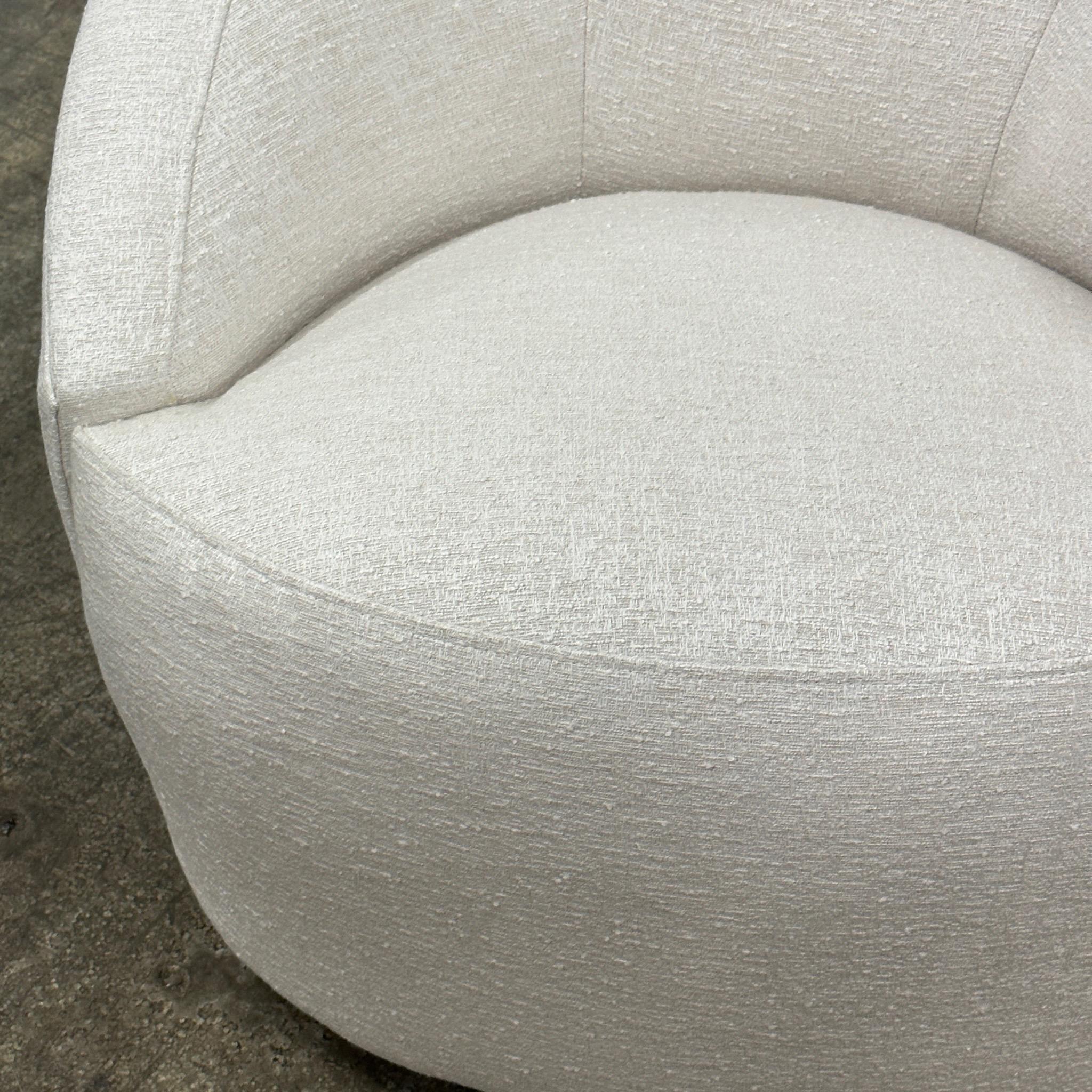 Chenille Nautilus Chairs by Vladimir Kagan for Directional For Sale