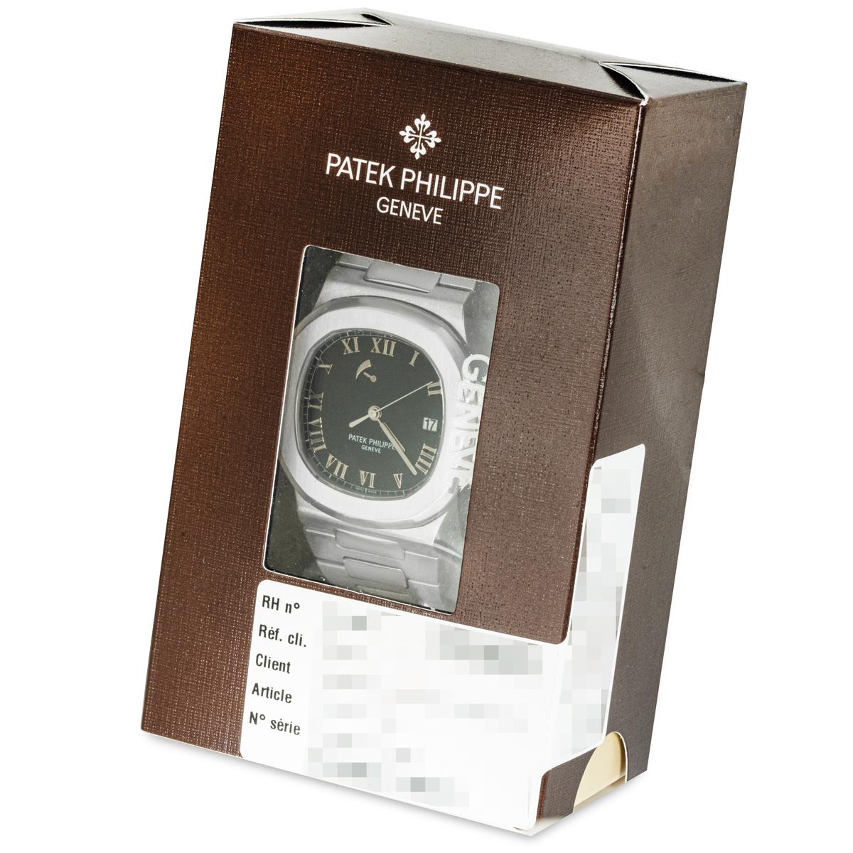 Nautilus 'Comet' Stainless Steel & Black Dial im Zustand „Hervorragend“ im Angebot in Mayfair, London, London