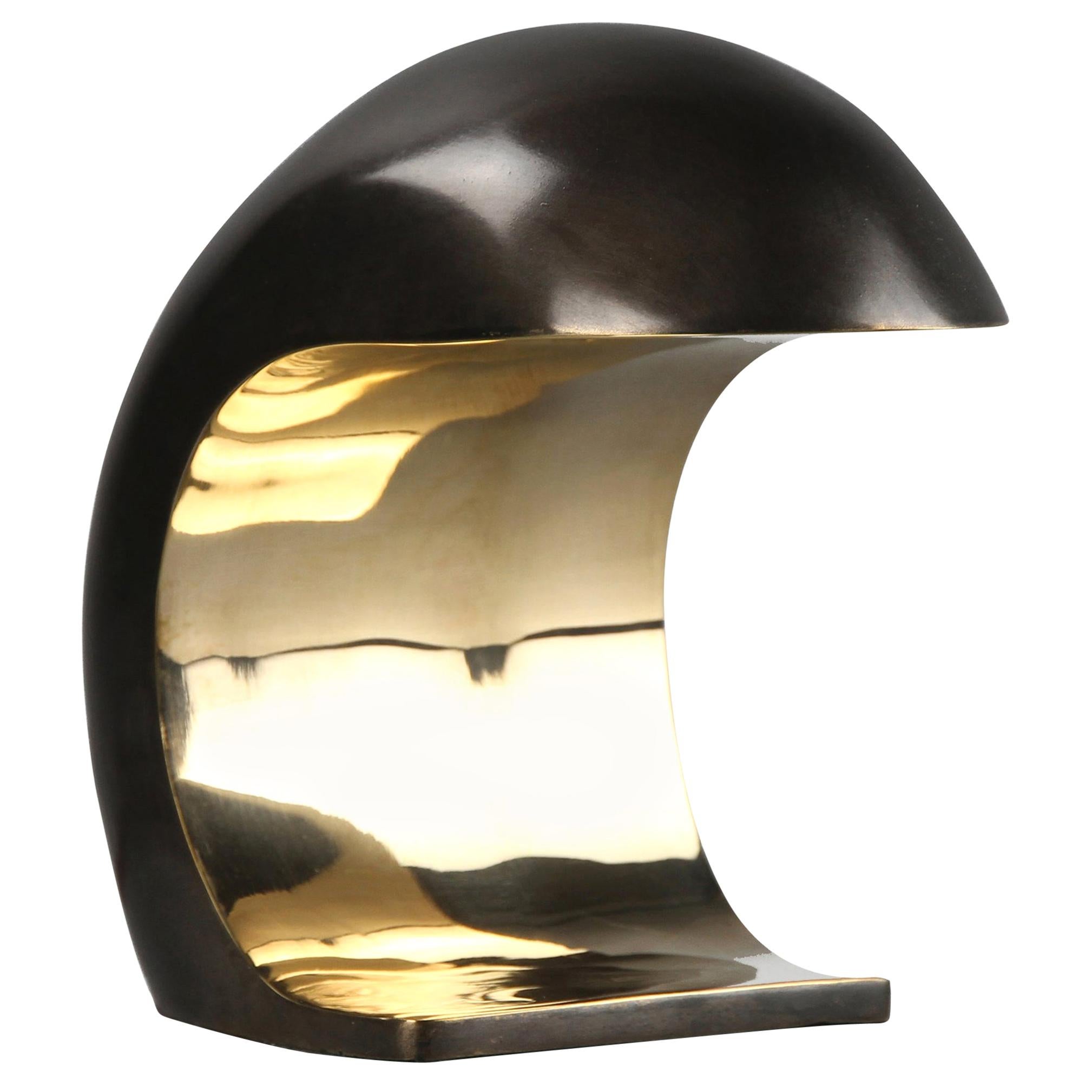 Nautilus Desk Lamp in Cast Bronze with Touch Dimmer by Christopher Kreiling