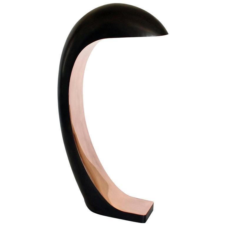 American Nautilus Floor Lamp in Brass and Copper by Christopher Kreiling For Sale