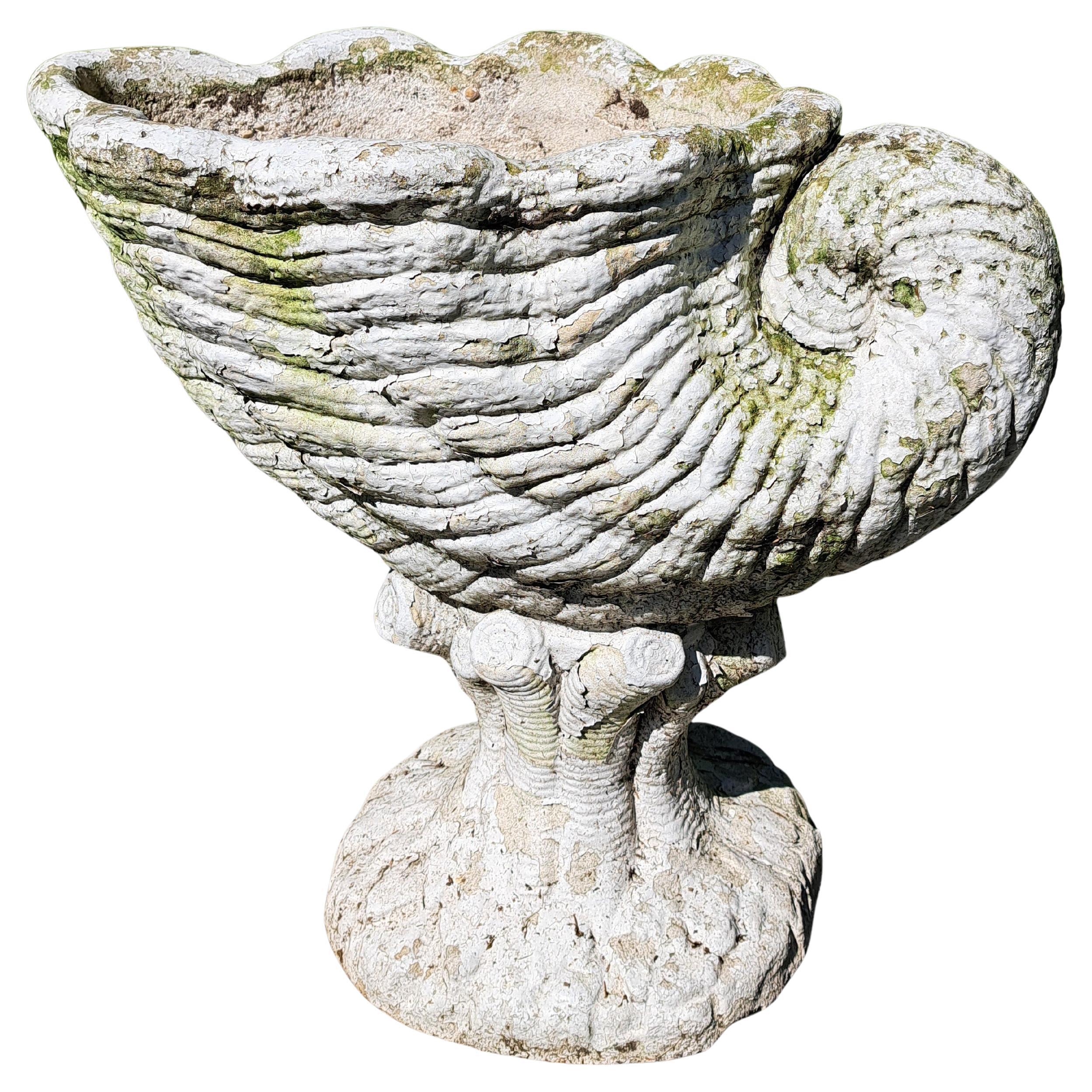 Nautilus Form Cement Garden Planter For Sale