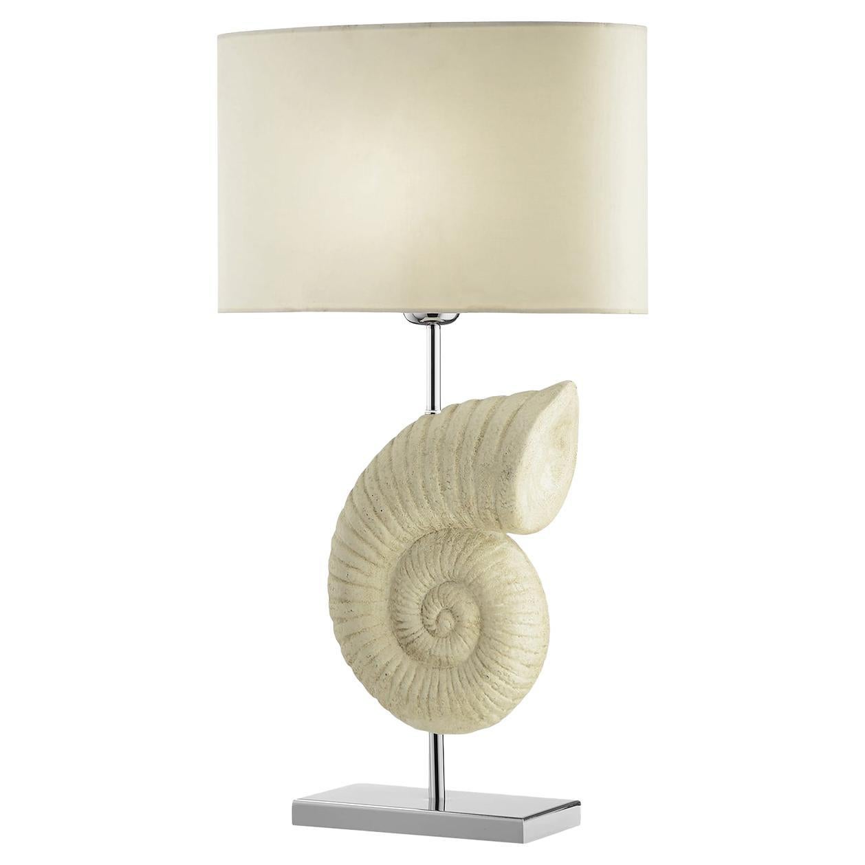 Lampada da tavolo Nautilus Medium Ivory in ceramica di Marioni LAB