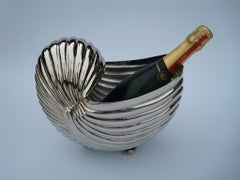 Nautilus Sea Shell Wein / Champagner Kühler Flaschenhalter / Eiskübel
