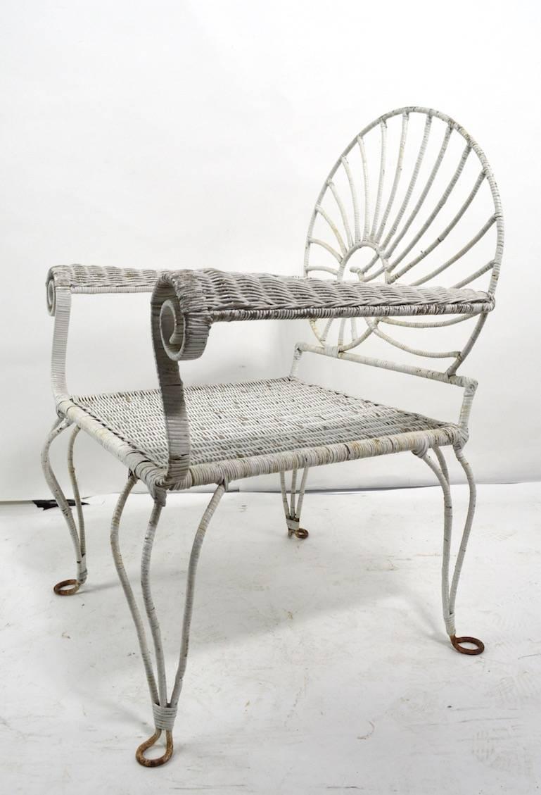 20th Century Nautilus Shell Back Arm Lounge Chair For Sale