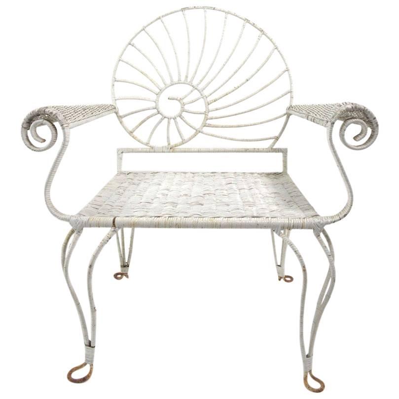 Nautilus Shell Back Arm Lounge Chair For Sale