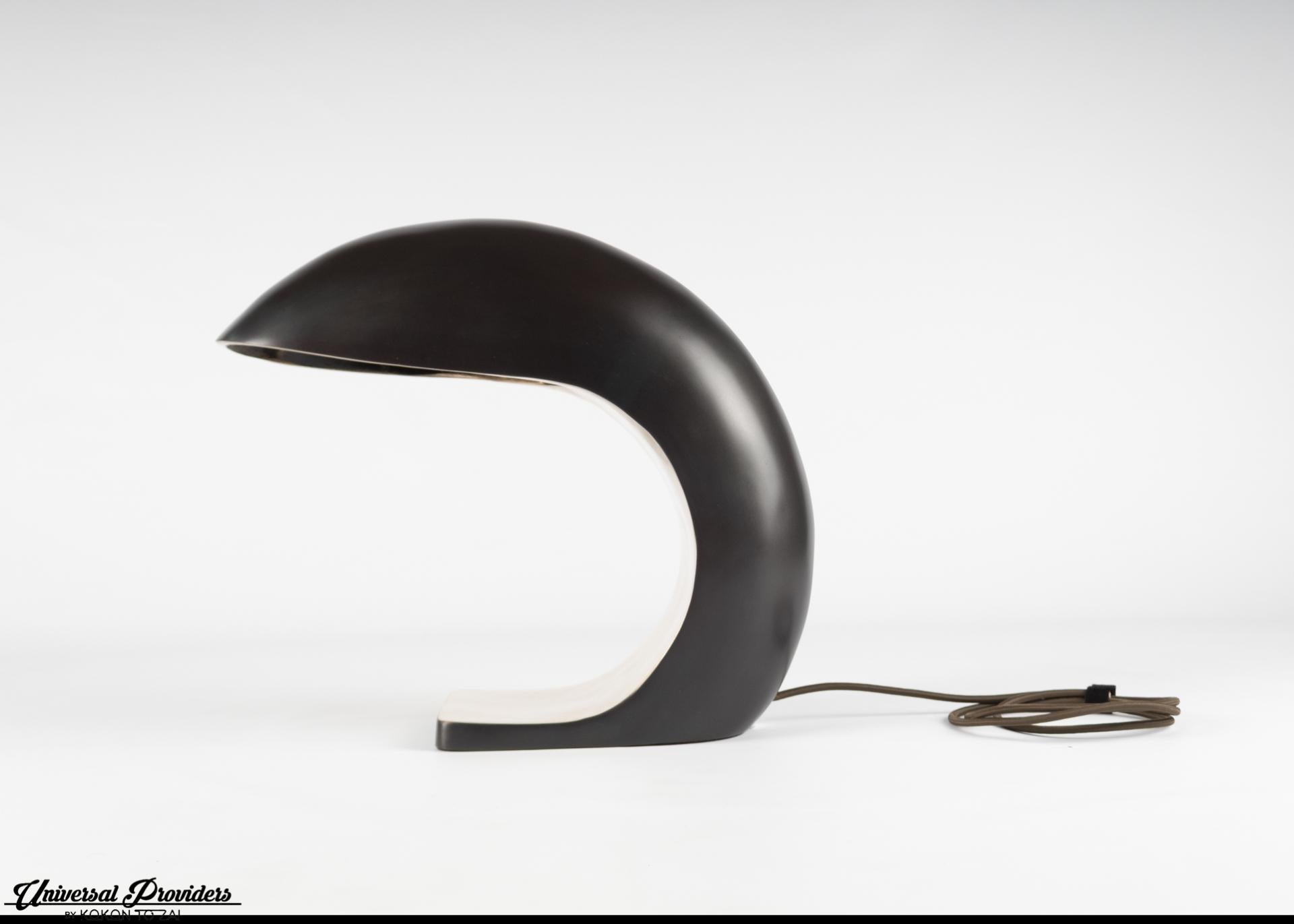 American Nautilus Study Table Lamp in Cast Bronze, Signed, 2020 by Christopher Kreiling For Sale