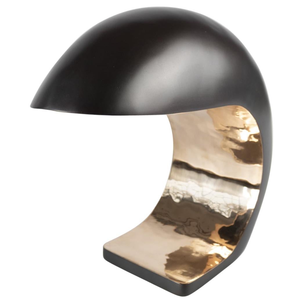 Nautilus Study Table Lamp in Cast Bronze, Signed, 2020 by Christopher Kreiling