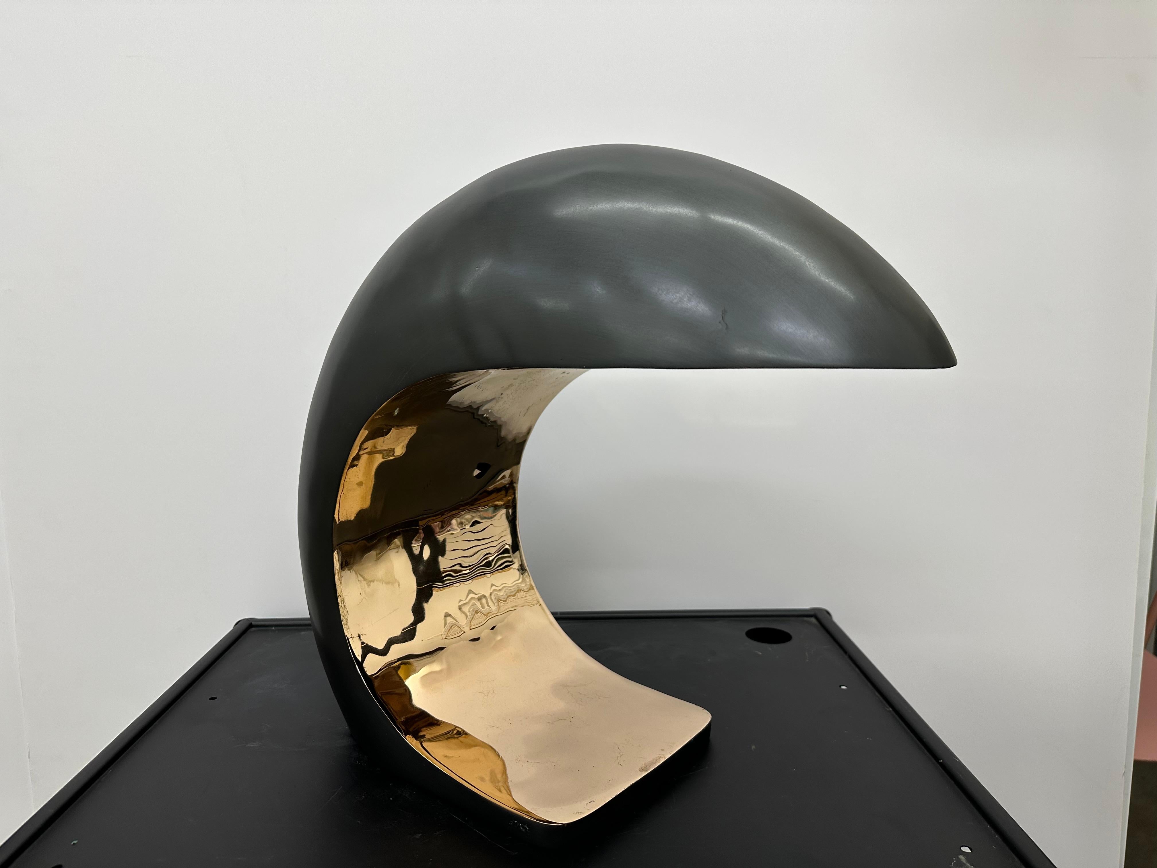 Lampe de bureau Nautilus en bronze moulé avec variateur de lumière 'Imperfect Model' n° 7 en vente 8