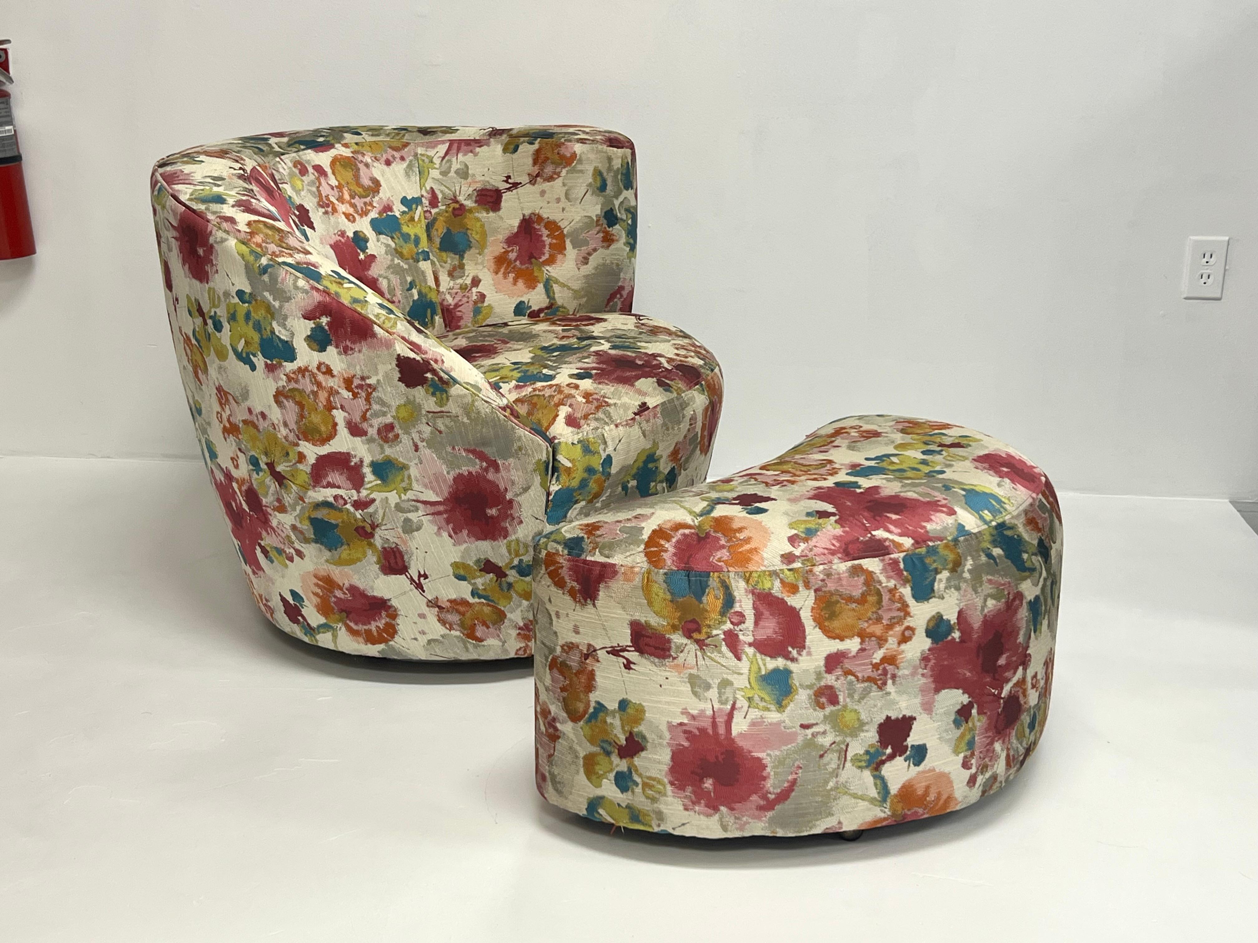 Chaise pivotante et pouf Nautilus en vente 2