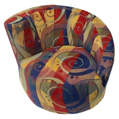 Nautilus Swivel Lounge Chair in the style of Vladimir Kagan