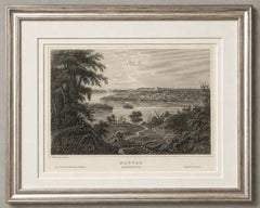 Nauvoo Mississippi River View, Antique Steel Engraving c.1850