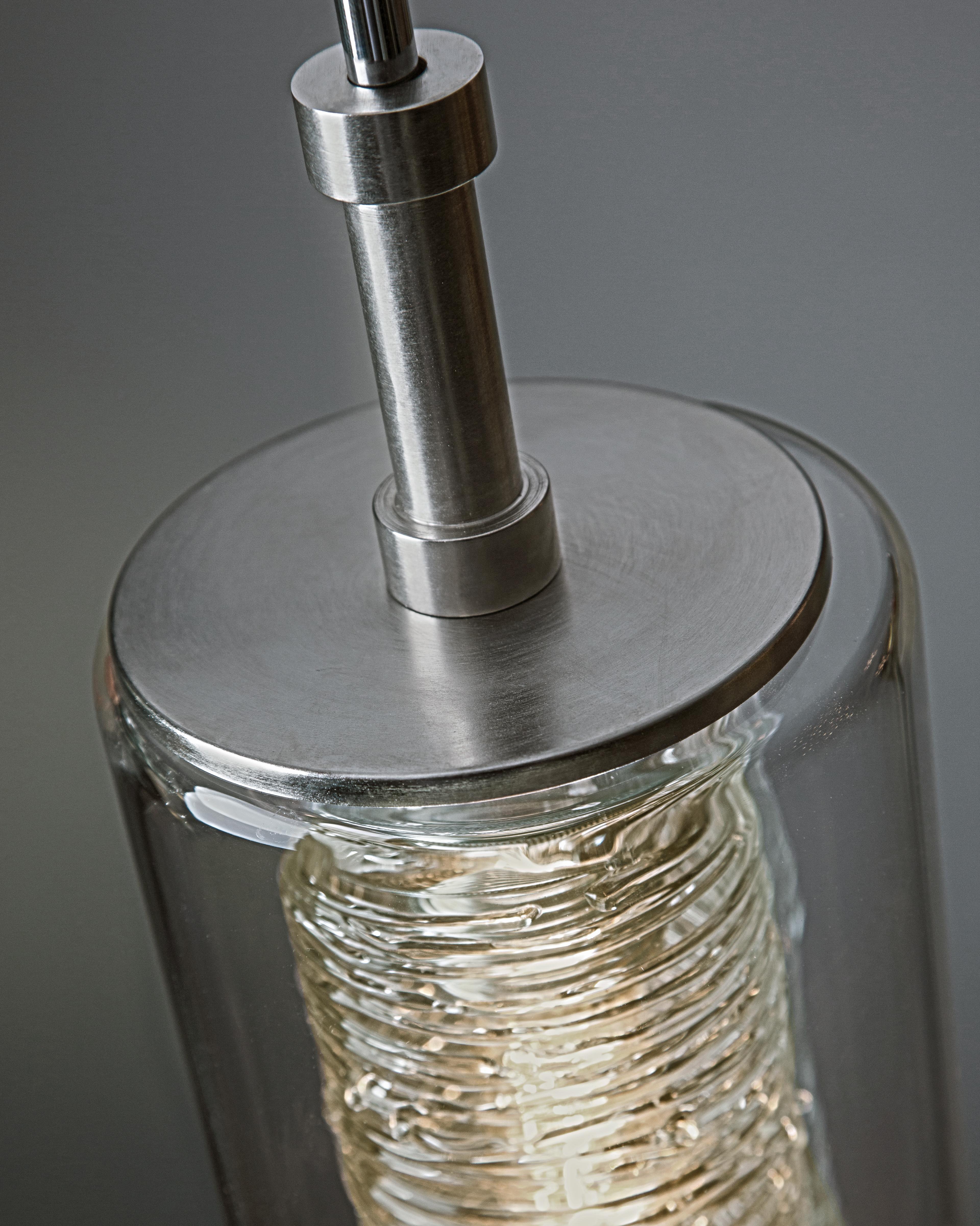 American Nava 1 Blown Glass Pendant for Kitchen Islands or Bars by Shakuff For Sale