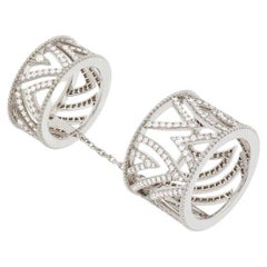 Nava Joaillerie Haxo Double Ring Full Pave White Gold