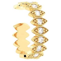 Nava Joaillerie Indy Earcuff Pavé or jaune 18K, 10 diamants