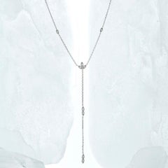 Nava Joaillerie Indy necklace diamonds drops / 18K yellow gold / 13 diamonds