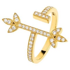 Nava Joaillerie Indy offener Ring Pavé / 18K Gelbgold / 45 Diamanten