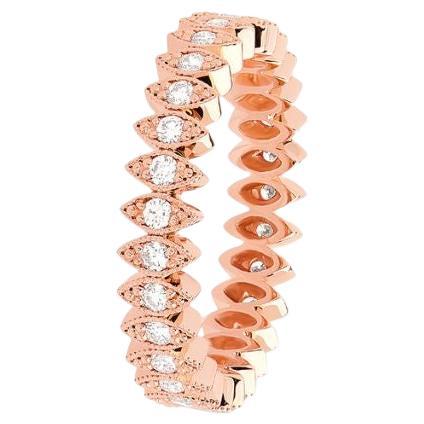 For Sale:  Nava Joaillerie Indy Ring Pavé 18K rose gold, 30 diamonds