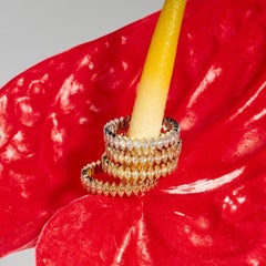 Nava Joaillerie Indy Ring Pavé 18K yellow gold, 30 diamonds