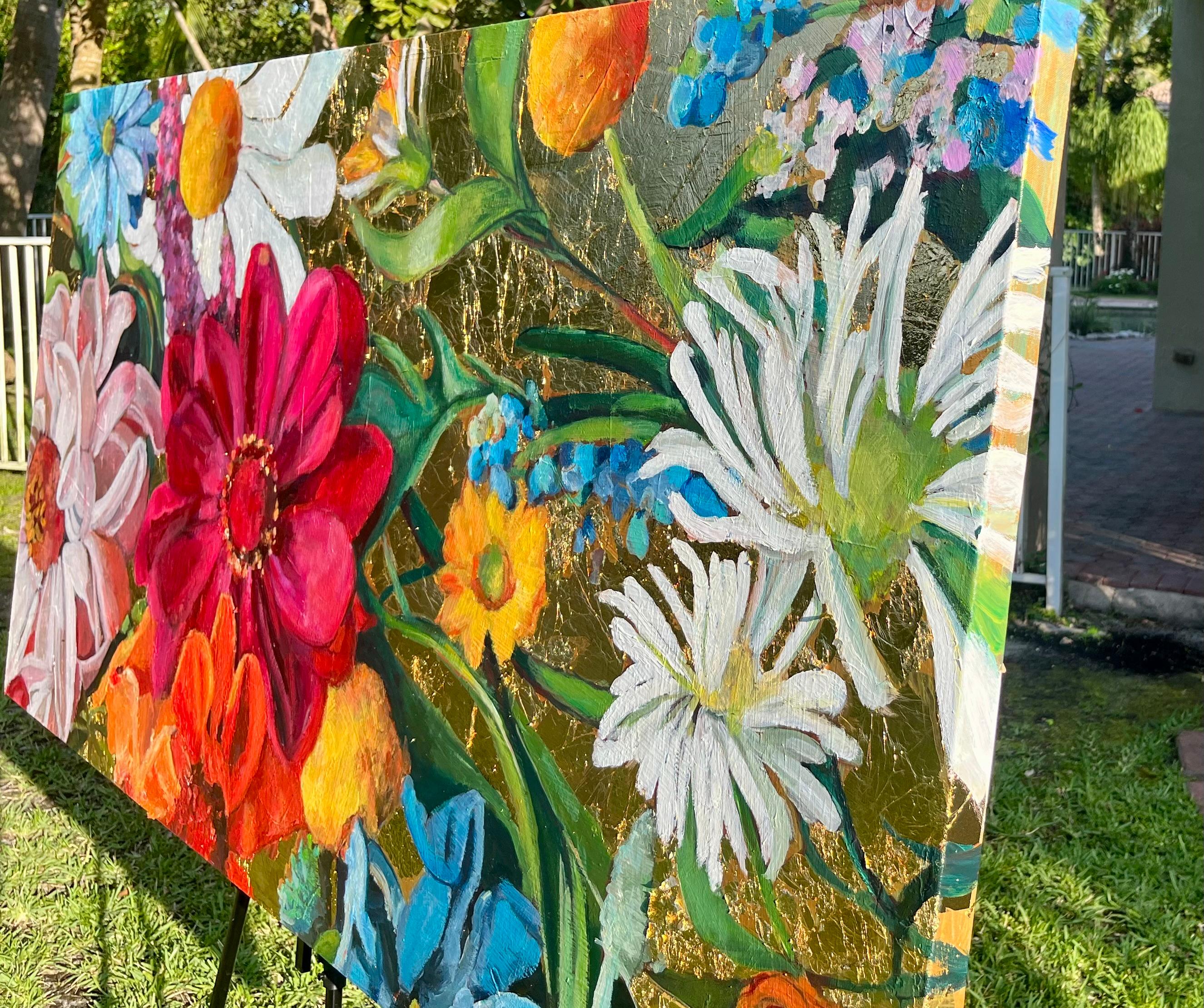 Love électrique, peinture originale - Contemporain Mixed Media Art par Nava Lundy