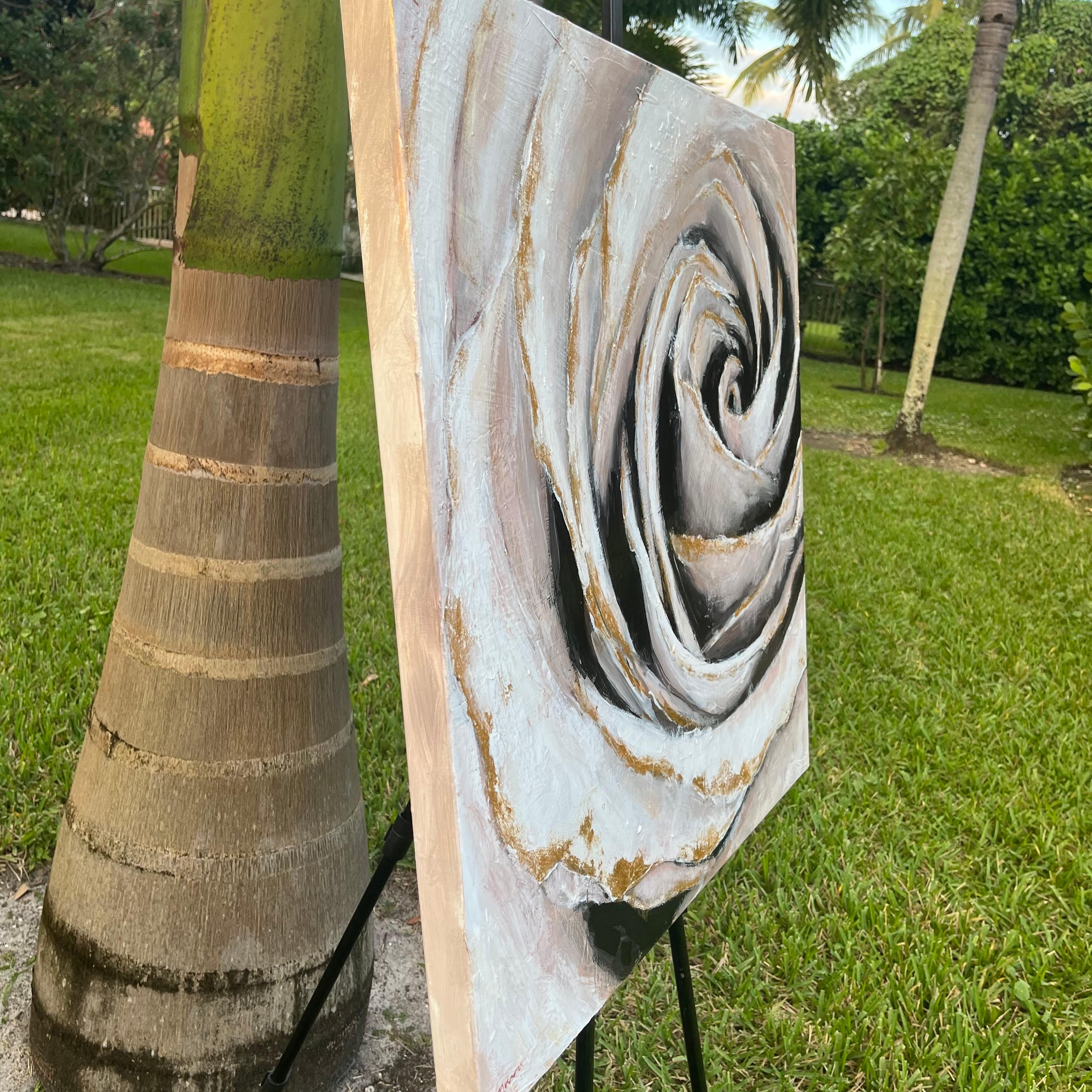 Bacio d'oro, Pittura originale - Mixed Media Art Impressionismo astratto di Nava Lundy