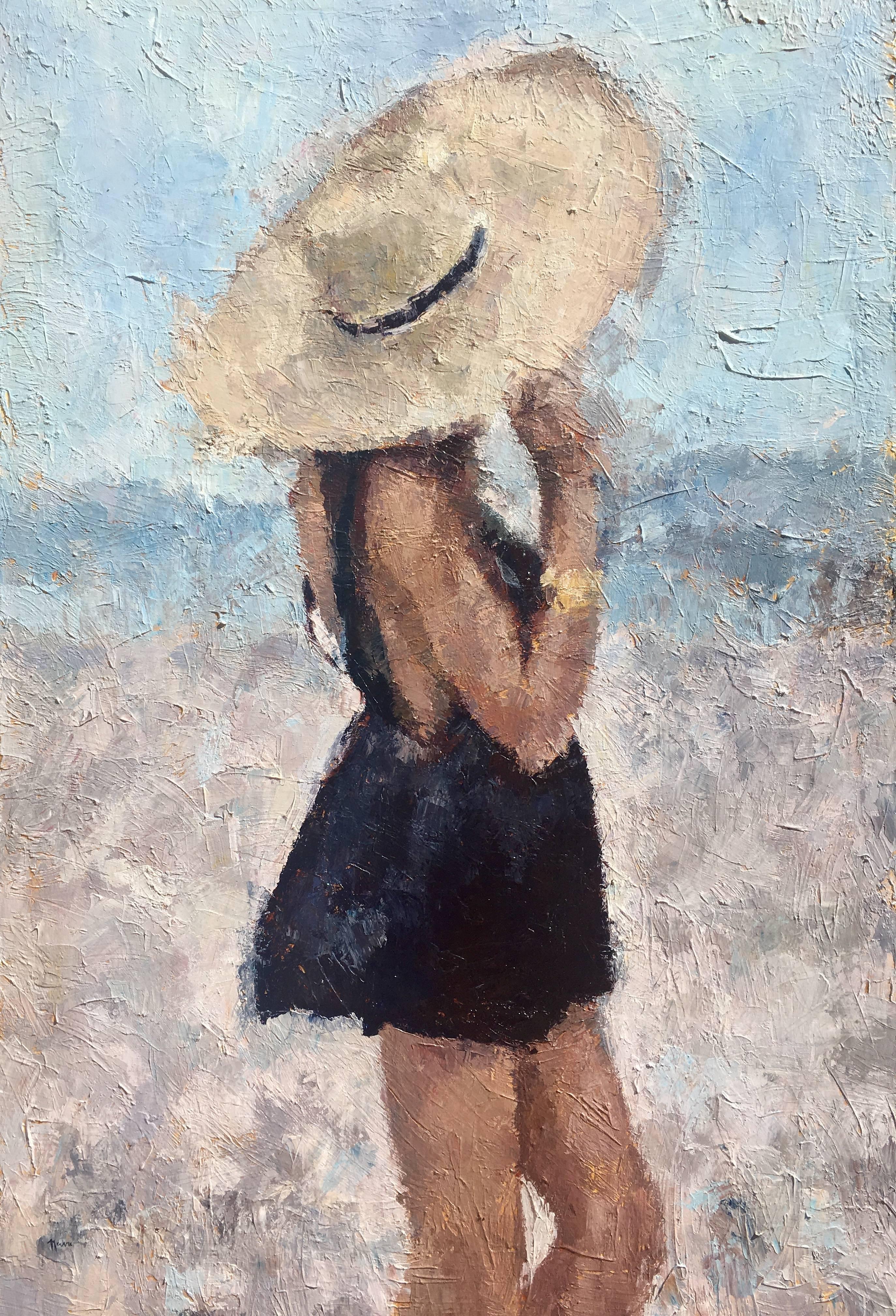 Nava Lundy Figurative Painting - By the Shore