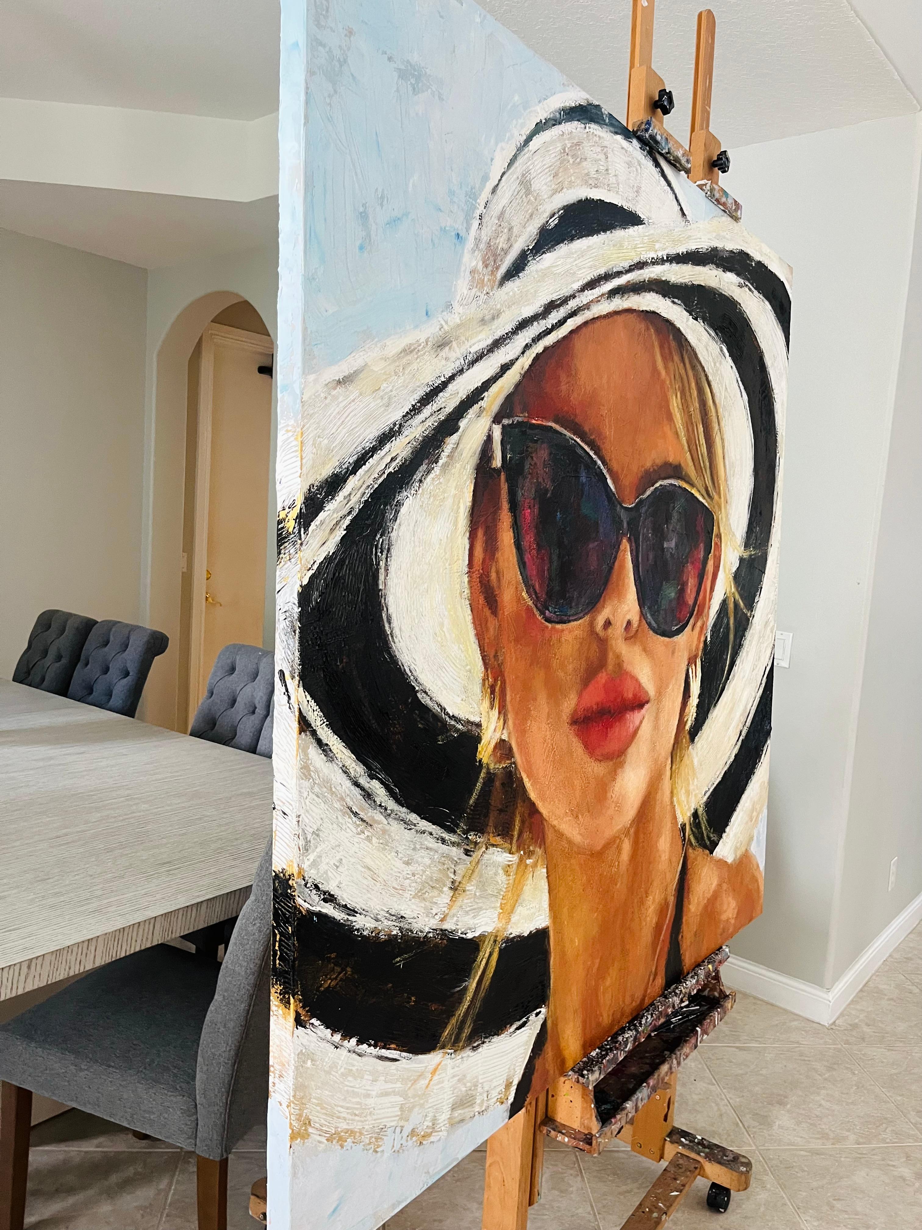 Catch Me if You Can, Originalgemälde – Painting von Nava Lundy