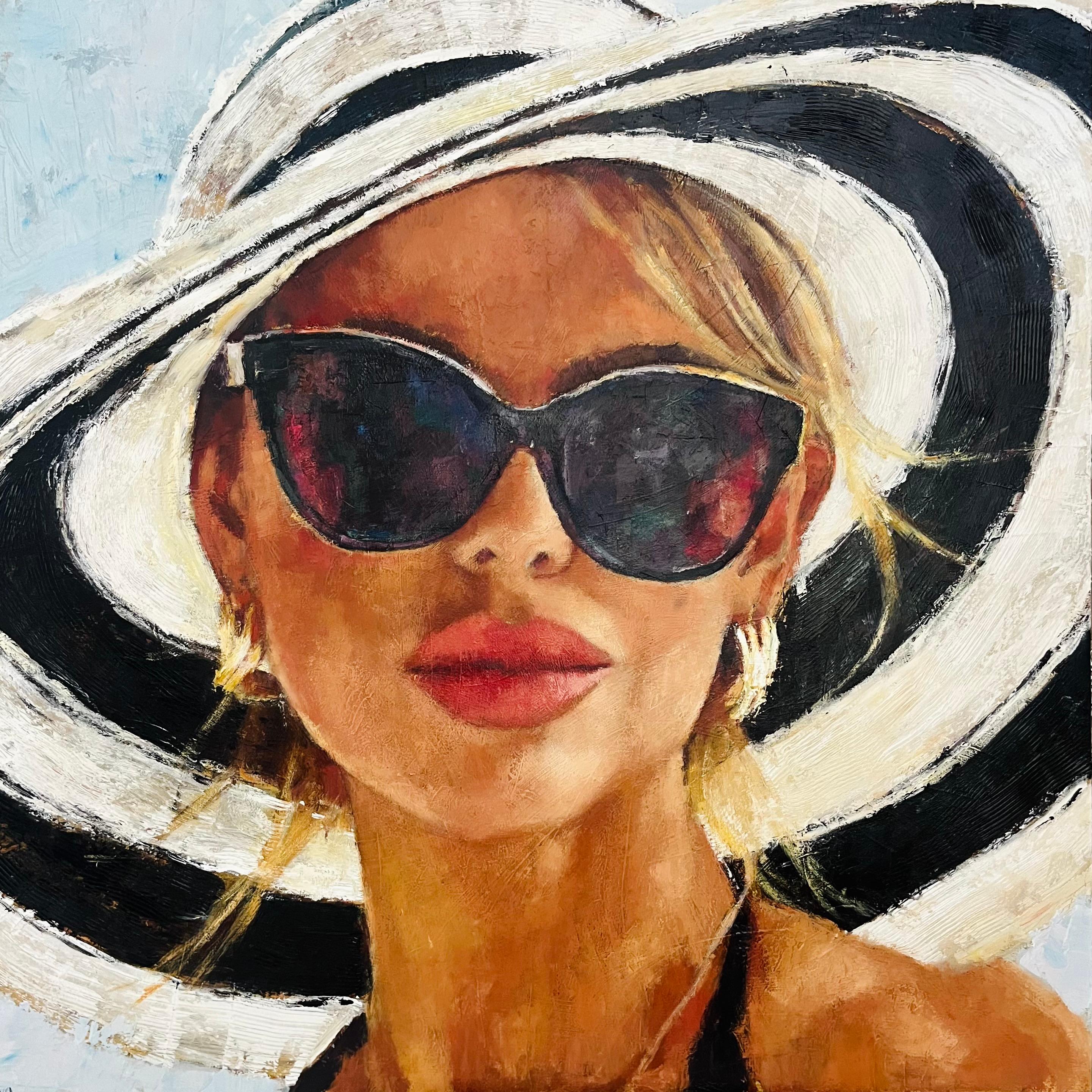 Nava Lundy Portrait Painting – Catch Me if You Can, Originalgemälde