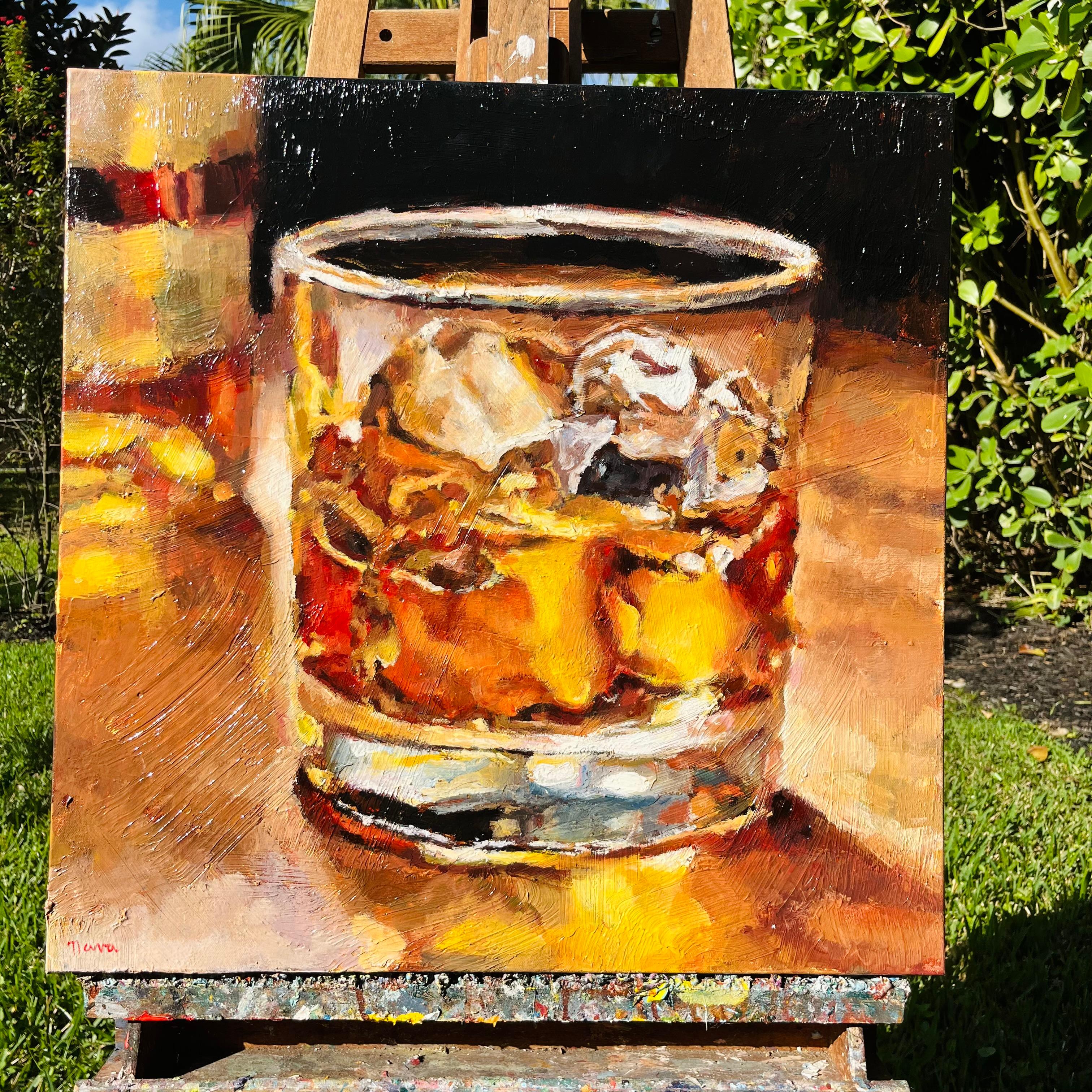 Glass Half Full, Original Painting For Sale 1