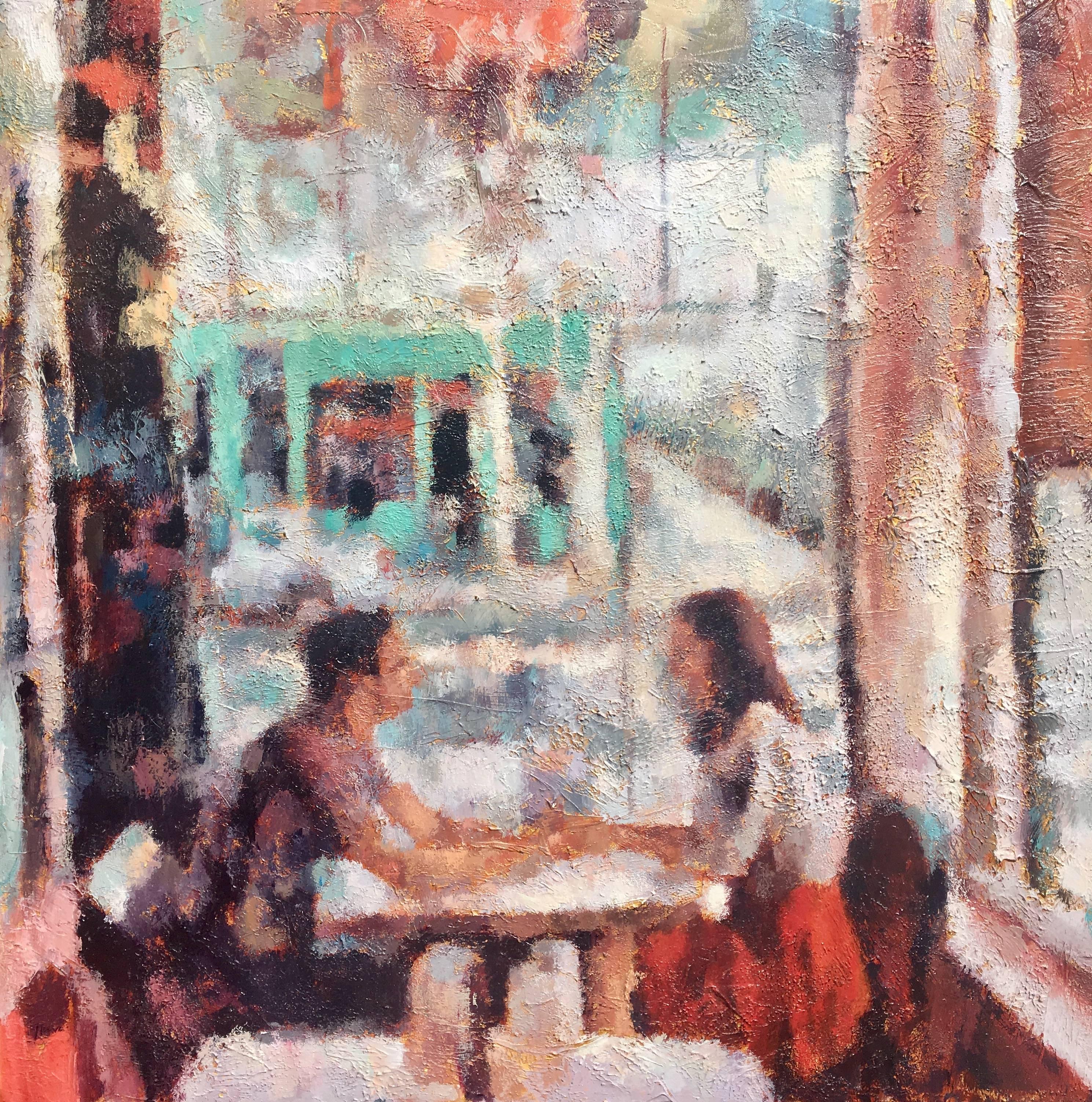 Nava Lundy Figurative Painting - Our Table