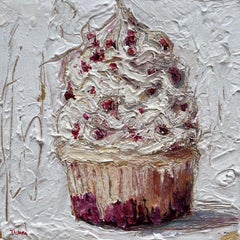 Raspberry White Chocolate, Painting, Acrylic on Canvas