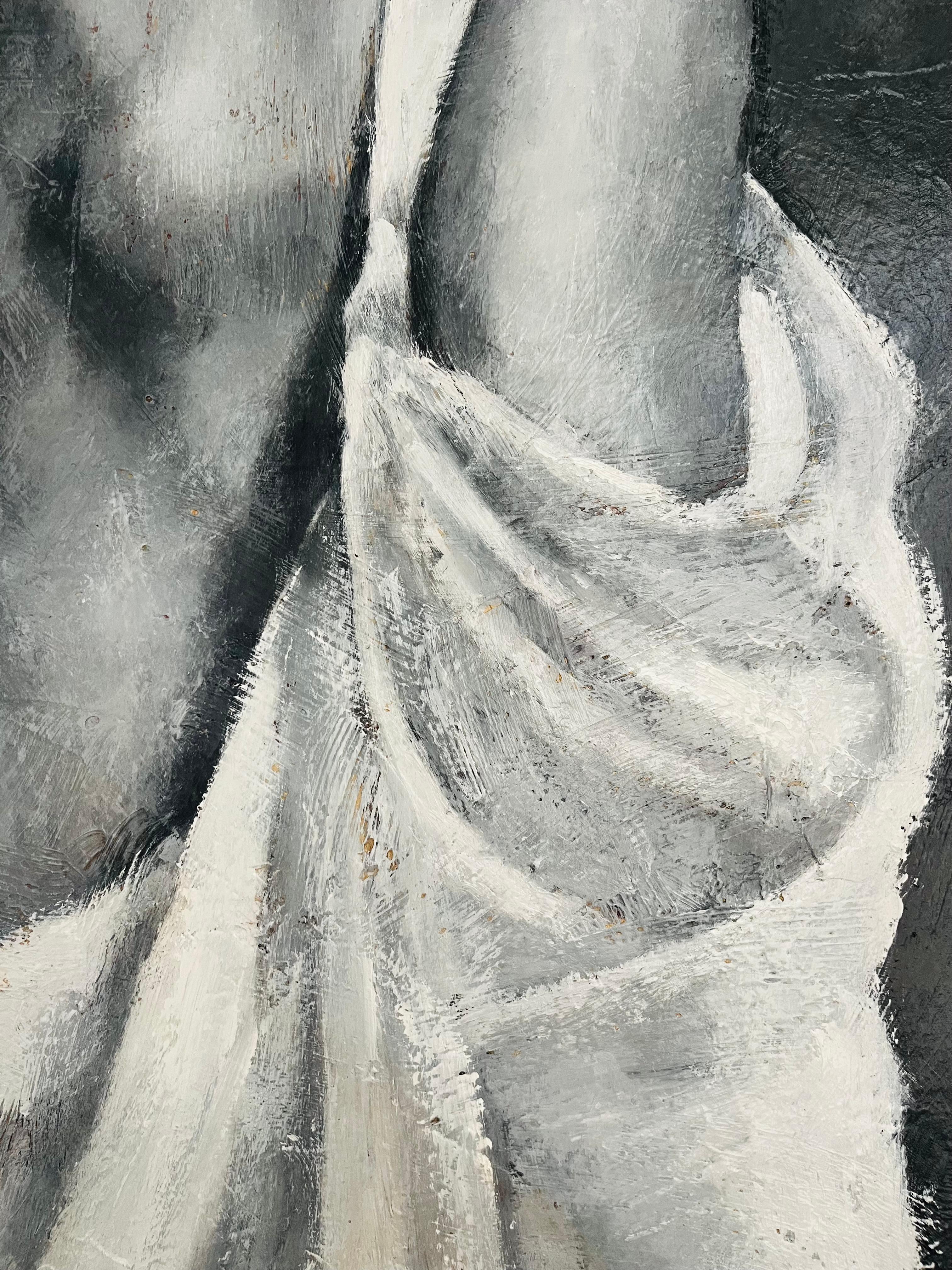 Venere, dipinto originale - Figurative Painting Grigio di Nava Lundy