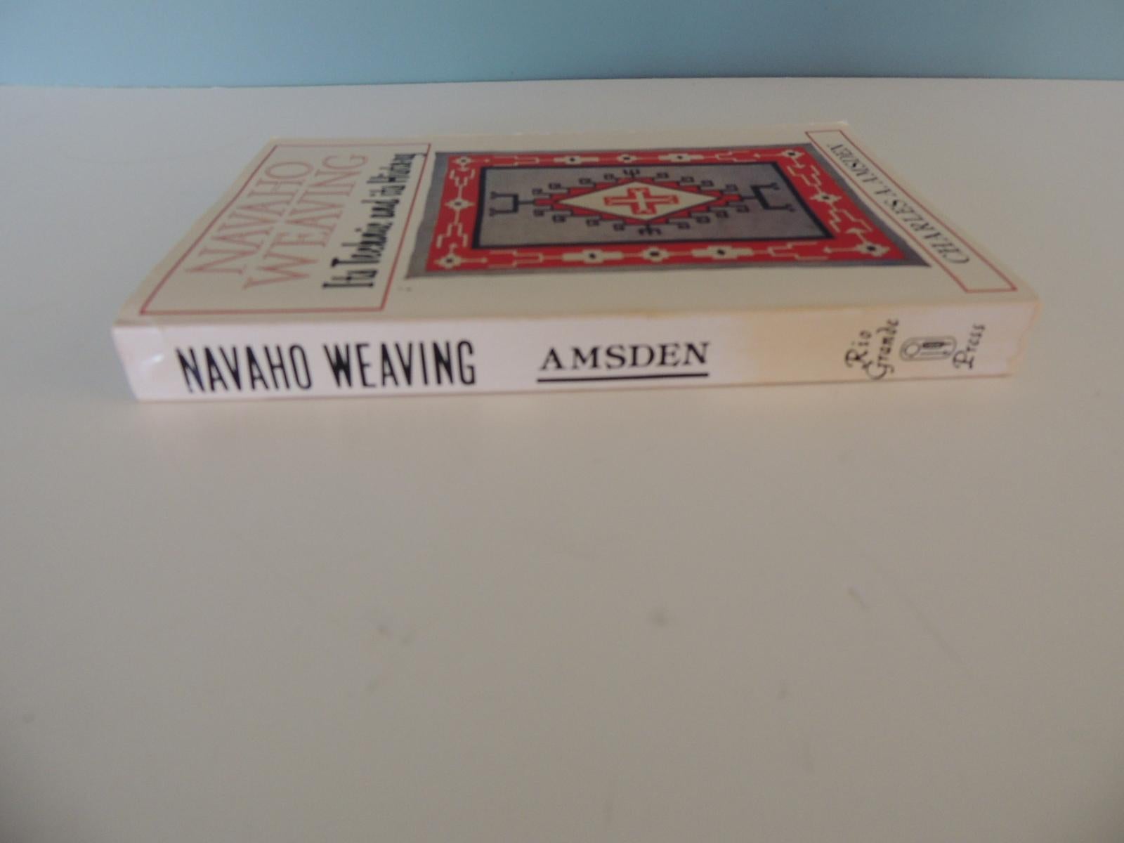 Navaho Weaving: Its Technic and Its History (Navajo) Hardcover – January 1, 1971
Publisher ? : ? The Rio Grande Press, Inc.; Third Printing edition (January 1, 1971)
Hardcover ? : ? 261 pages
Item Weight ? : ? 1.9 pounds.
 