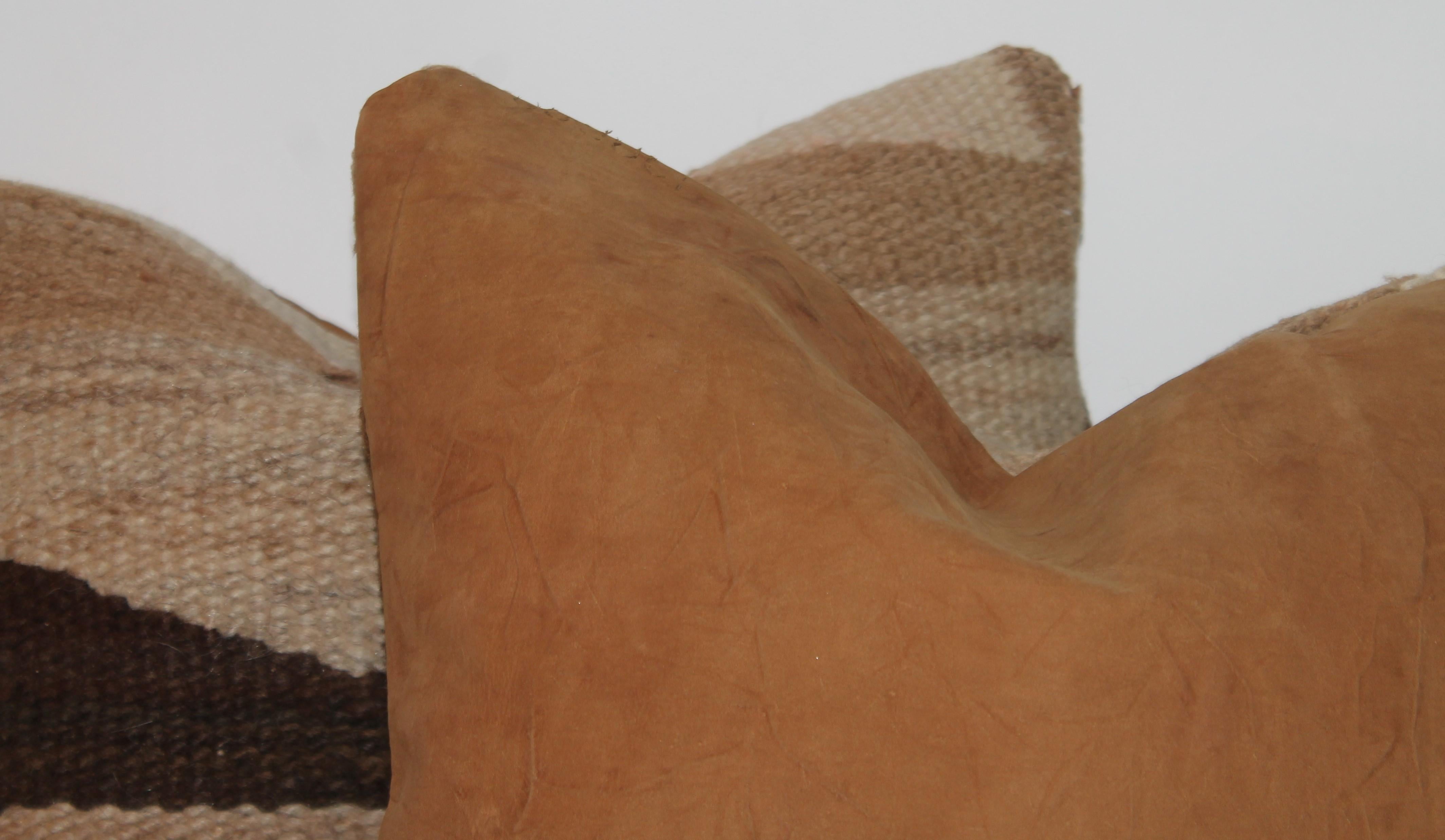 American Navaho Weaving Pillows, Pair