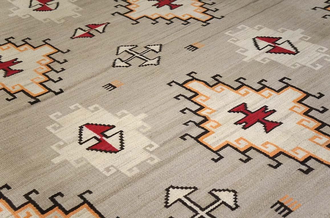 Hand-Woven Contemporary Handwoven Navajo Style Flat Weave Carpet (10' x 14' - 305 x 427 cm) For Sale