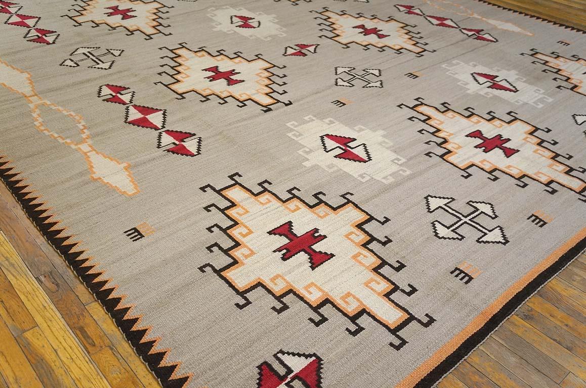 Contemporary Handwoven Navajo Style Flat Weave Carpet (10' x 14' - 305 x 427 cm) In New Condition For Sale In New York, NY