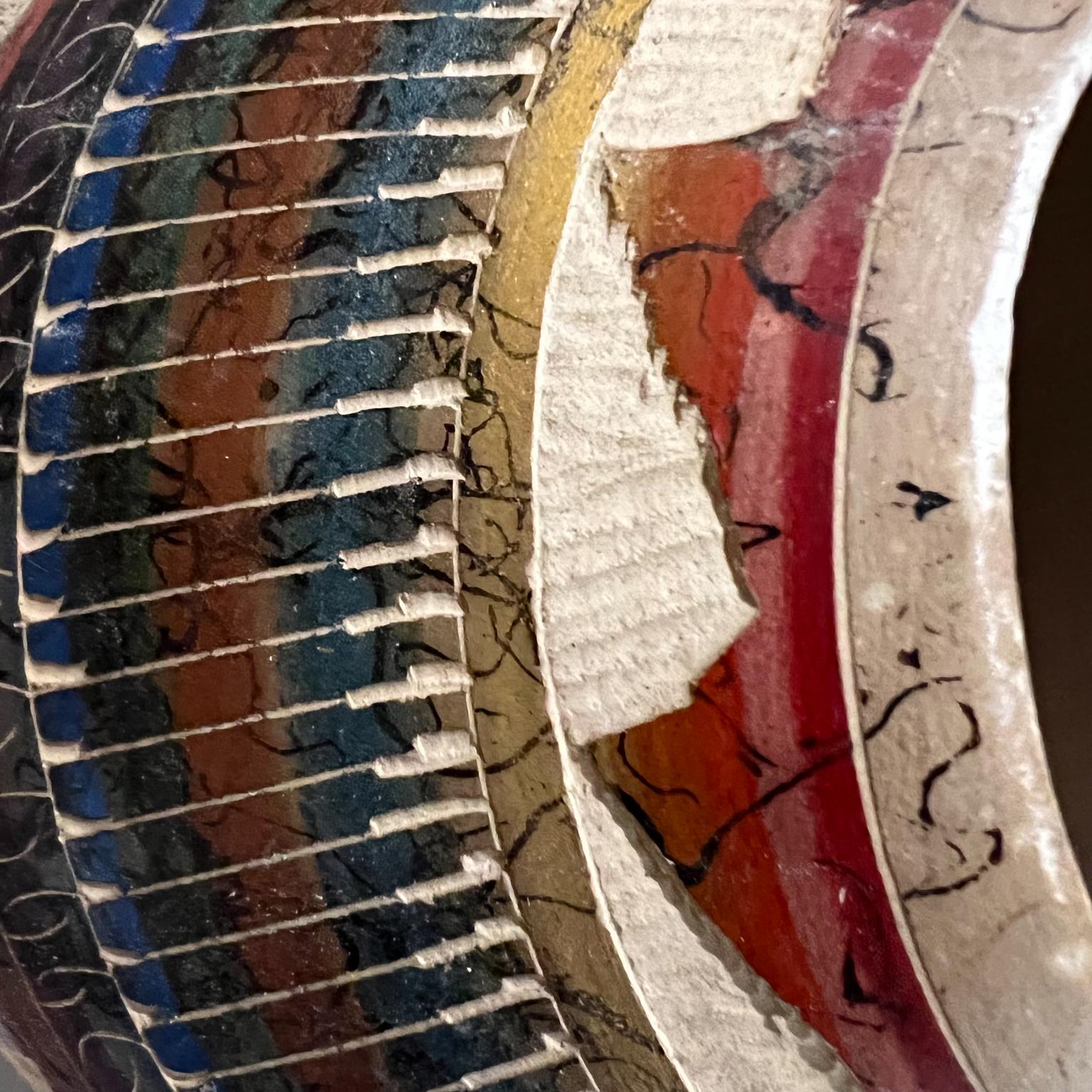 Navajo Art Pottery Horsehair Ceramic Etched Bowl by JJ Navajo New Mexico In Good Condition In Chula Vista, CA