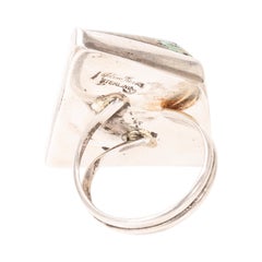 Navajo Asymmetrical Turquoise Ring