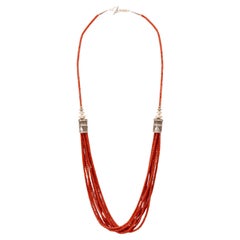 Navajo Beaded Coral Necklace