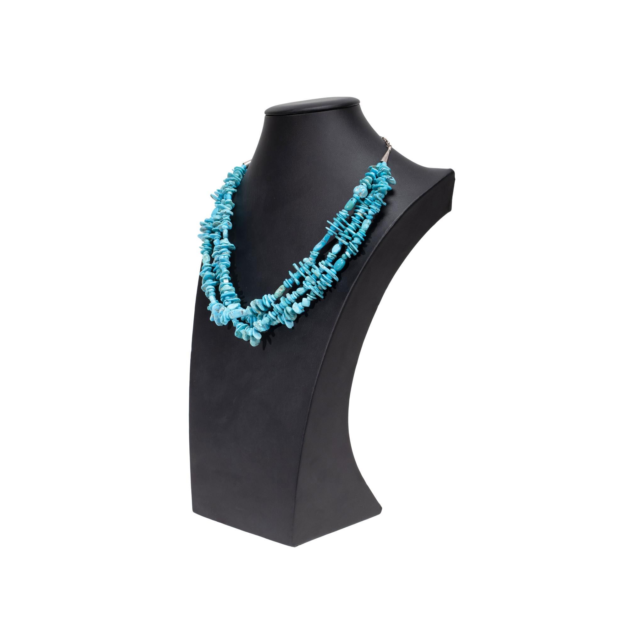 Navajo Beaded Turquoise Necklace (Indigene Kunst (Nord-/Südamerika)) im Angebot