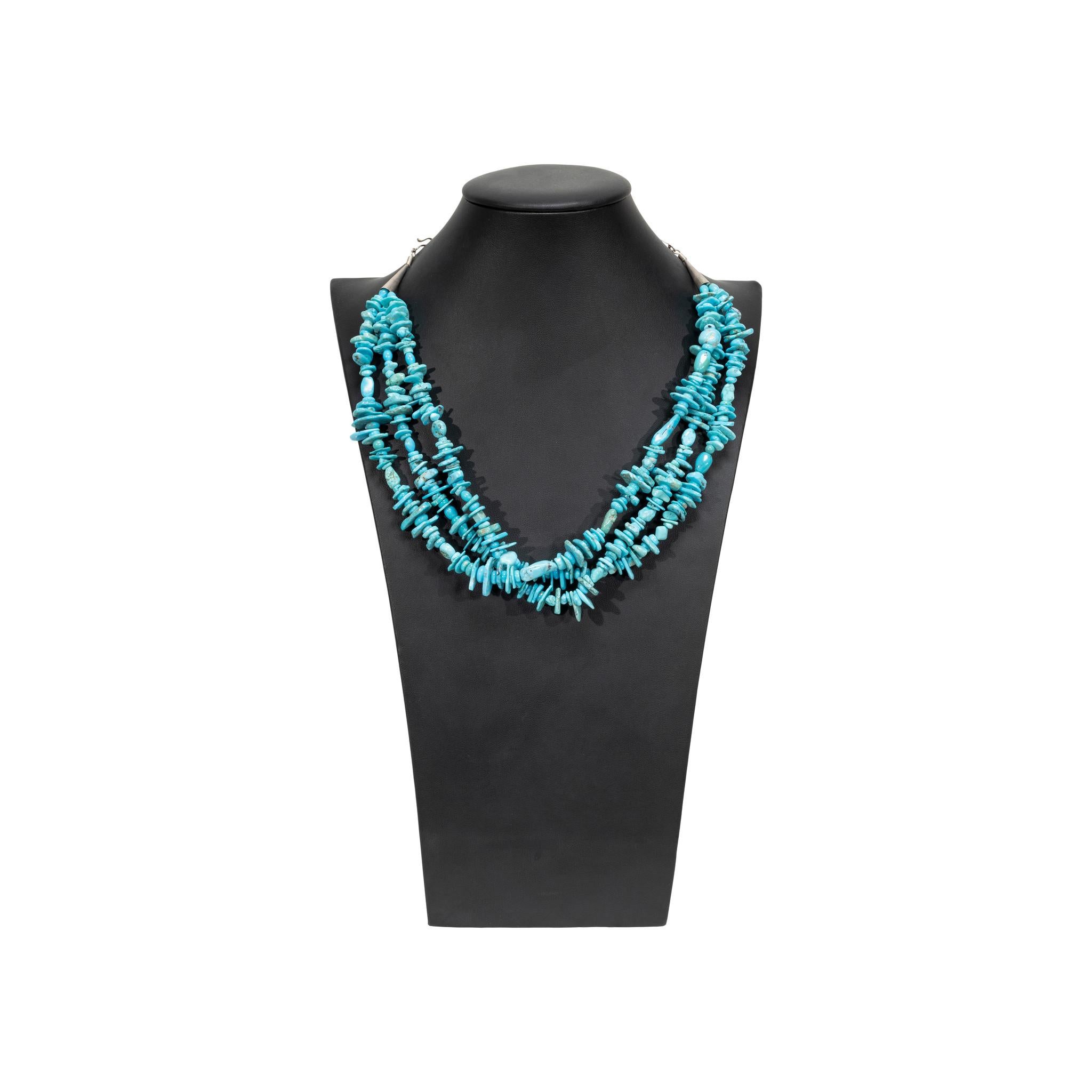 Navajo Beaded Turquoise Necklace im Zustand „Gut“ im Angebot in Coeur d Alene, ID