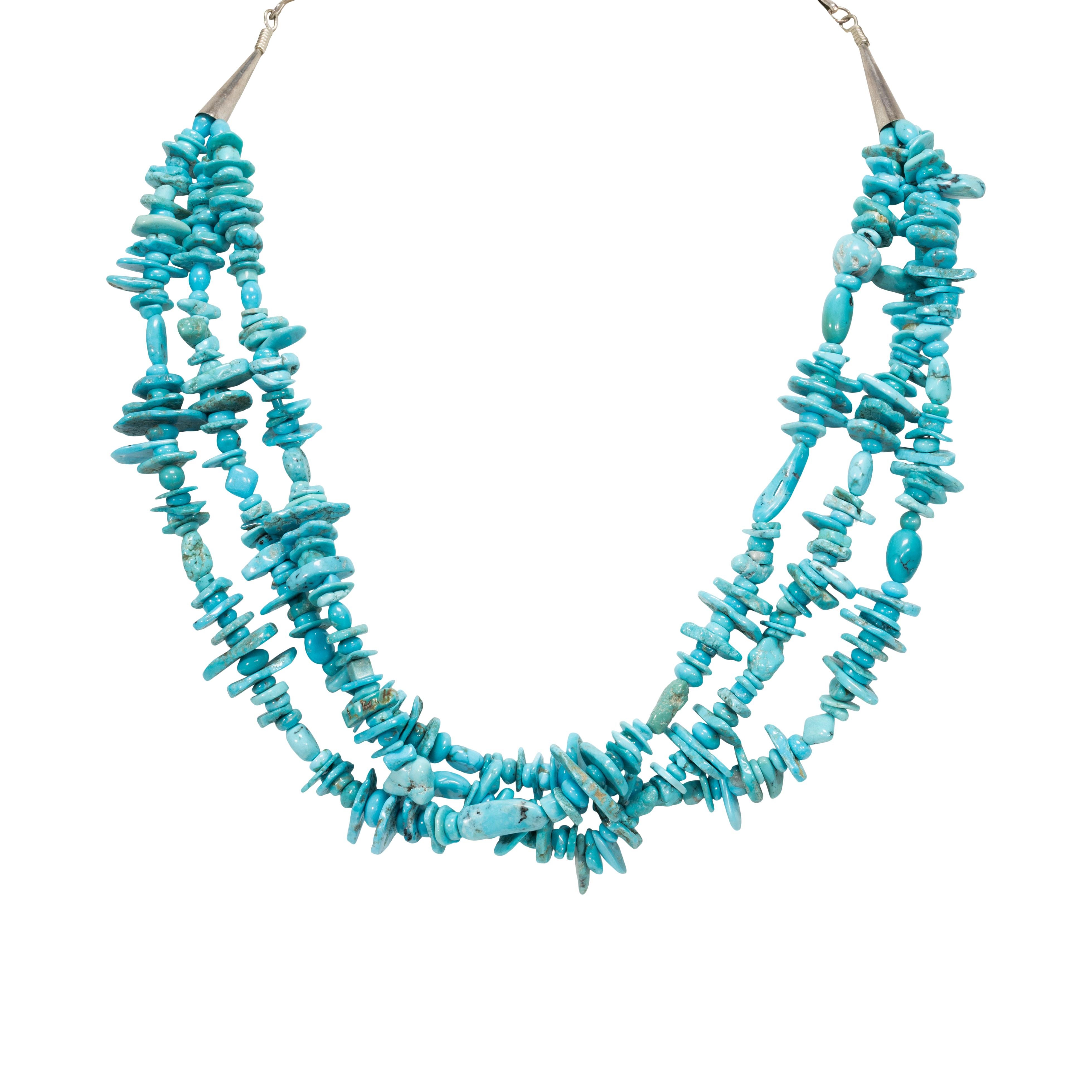Navajo Beaded Turquoise Necklace für Damen oder Herren im Angebot