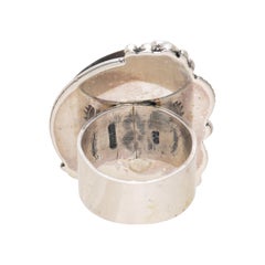 Navajo Bear Claw and Turquoise Ring