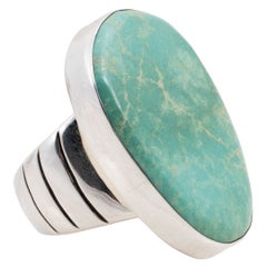 Navajo Blue Diamond Turquoise Ring
